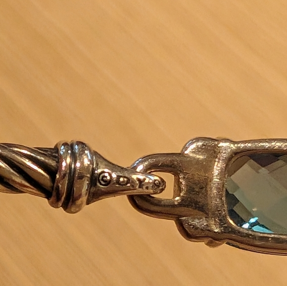 David Yurman Wheaton Bracelet Hampton Blue Topaz & Diamonds - Picture 5 of 5